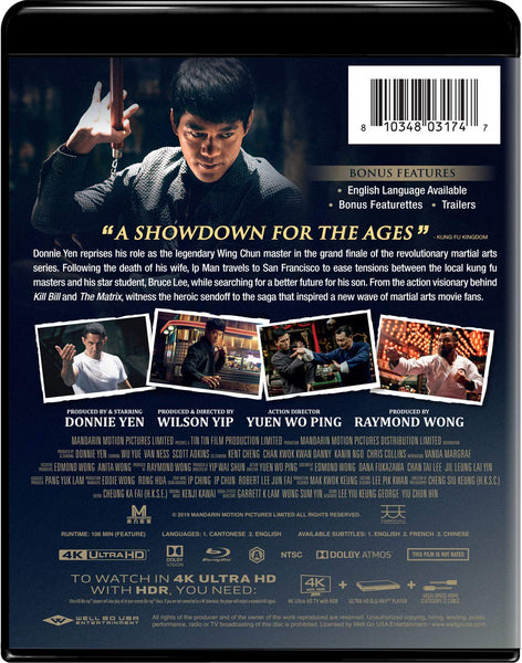 Ip Man 4: The Finale 葉問 4: 完結篇 (2019) 4K Ultra HD (Blu Ray