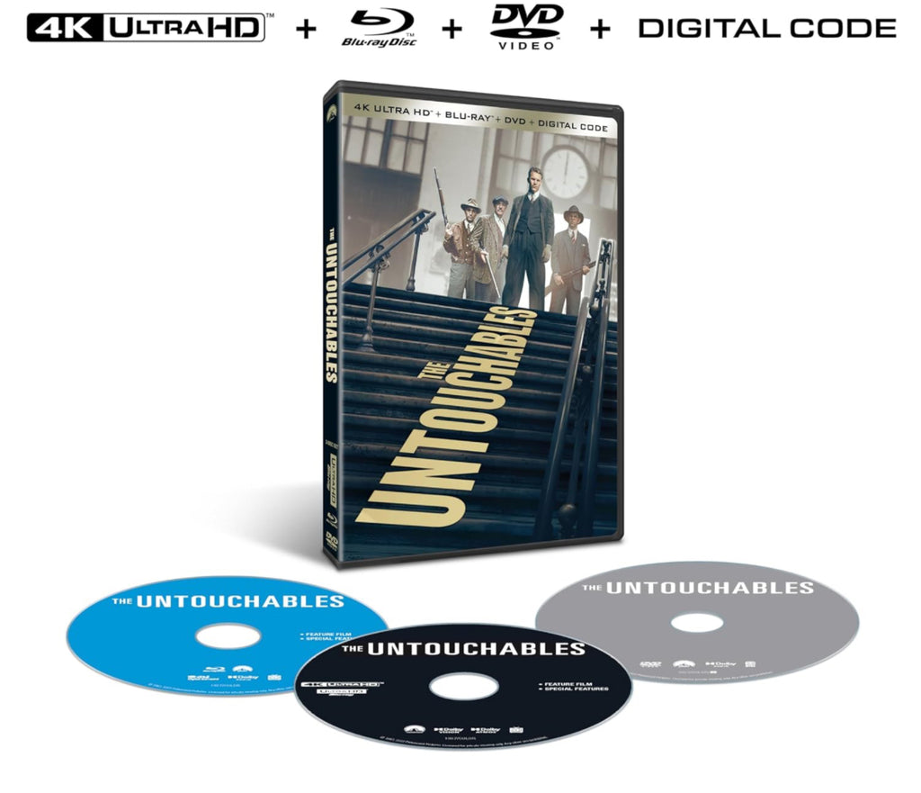 The Untouchables (1987) (4K Ultra HD + Blu Ray + DVD) (English Subtitled) (US Version)