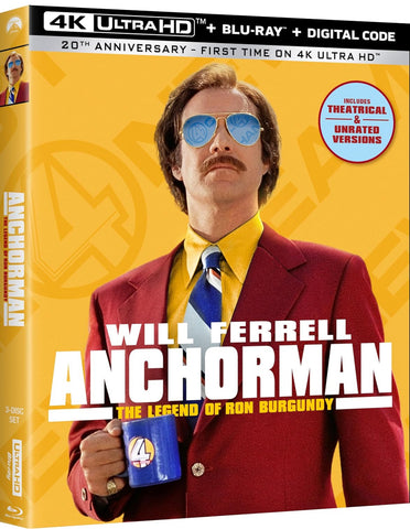 Anchorman: The Legend of Ron Burgundy (2004) (4K Ultra HD + Blu Ray) (20th Anniversary Limited Edition) (English Subtitled) (US Version)