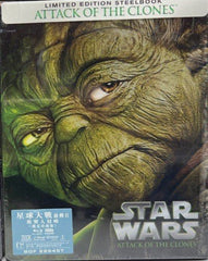 星球大戰前傳：複製人侵略  (Star Wars: Attack of The Clones) 》鐵盒珍藏版  (Limited Edition Steelbook Blu-ray) (Hong Kong Version)