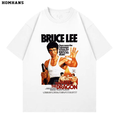 85th Anniversary Bruce Lee The Way of the Dragon Vintage Movie Poster T-Shirt | 李小龍 猛龍過江 復古電影海報 T 恤 Unisex