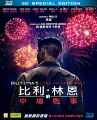 Billy Lynn's Long Halftime Walk (2016) (3D) (Blu Ray) (English Subtitled) (Hong Kong Version)