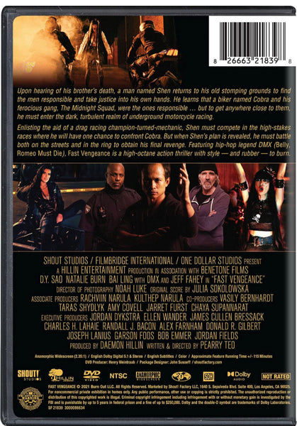 Fast Vengeance Films Fast Vengeance (2021) (DVD) (Shout Factory) (English Subtitles) (US Ed ...